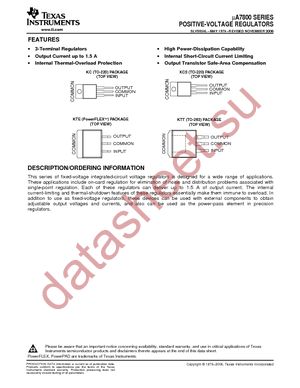 UA7805CKC datasheet  